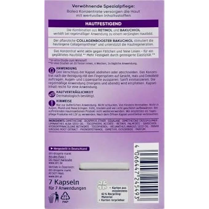 balea سيروم العناية بالوجه بتأثير رفع التركيز 21 كبسولة - Image 2